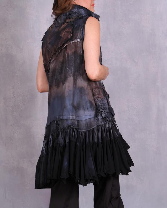 'midnight at noon' detailed dress-to-vest art clothing