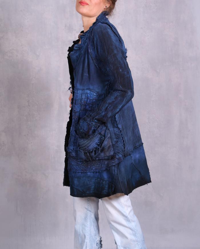 'an ode to indigo' highly detailed art jacket