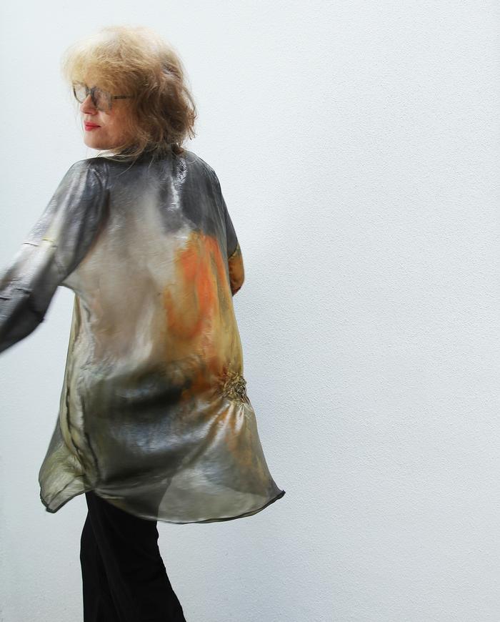 'shimmer and shine' super lightweight metallic sheen tunic