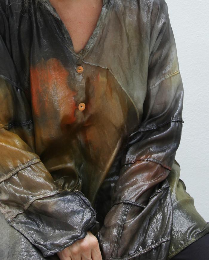 'shimmer and shine' super lightweight metallic sheen tunic