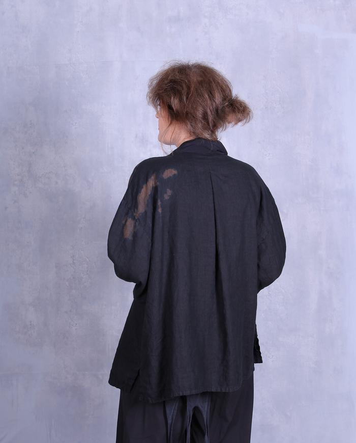 'infinite space' deep cowl oversized black tunic