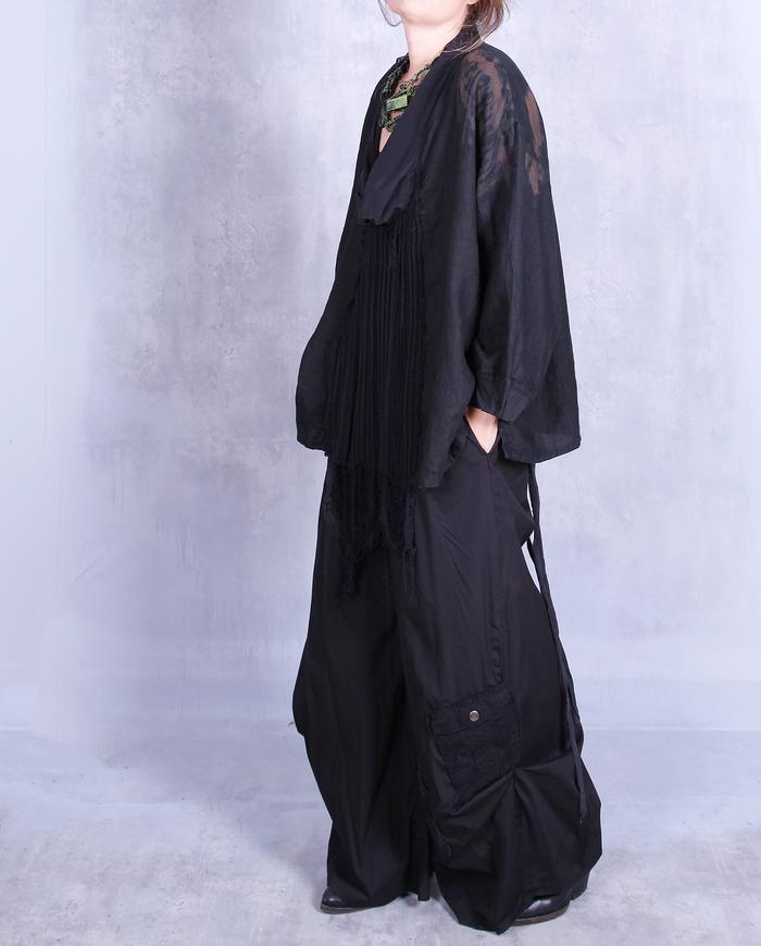 'infinite space' deep cowl oversized black tunic