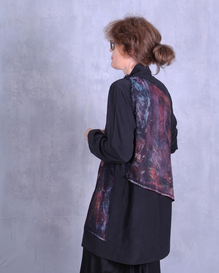 'mix it up' layered silk tunic