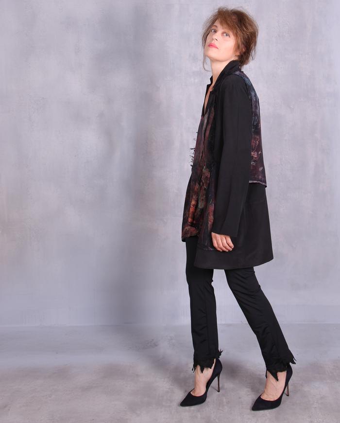 'mix it up' layered silk tunic