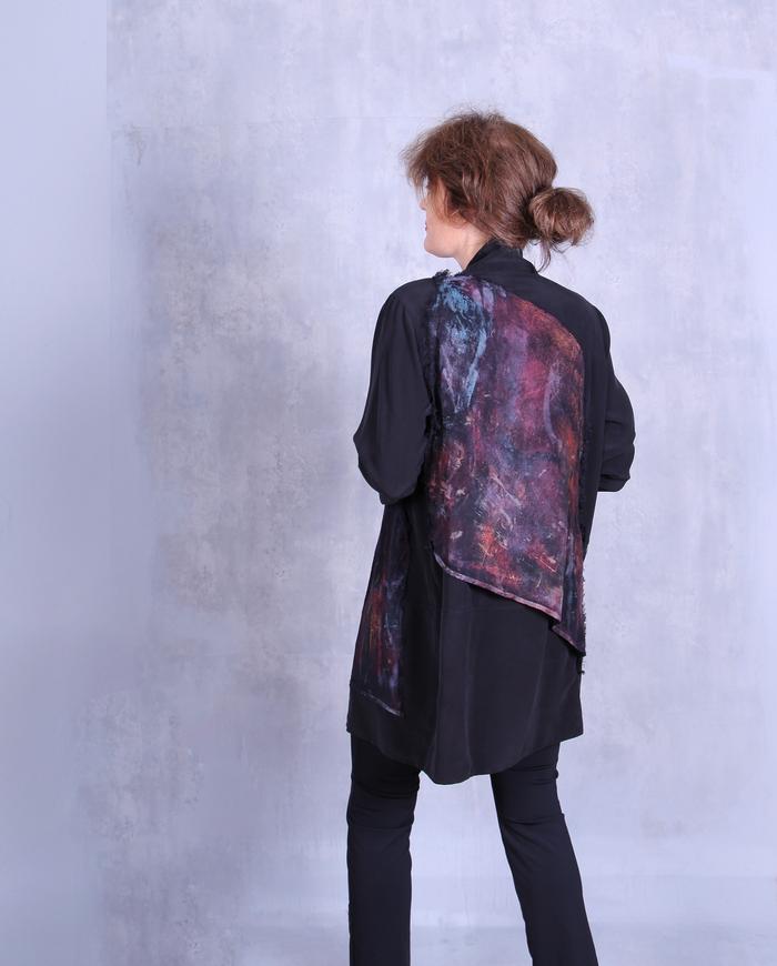 'mix it up' layered silk tunic