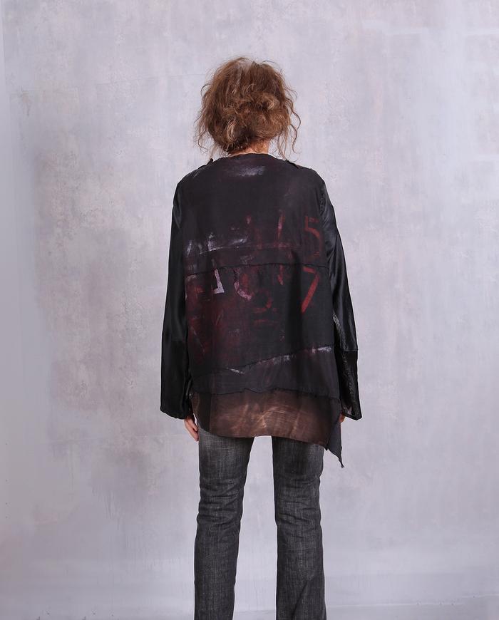 'loose fragments' one-size hand-painted top