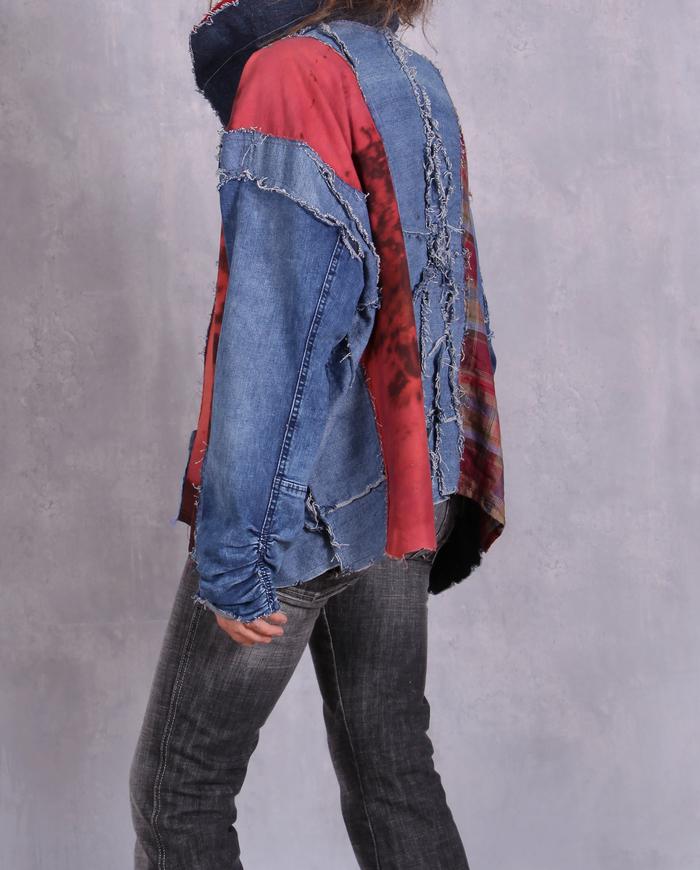 'more-than-one-trick cozy' oversized denim jacket