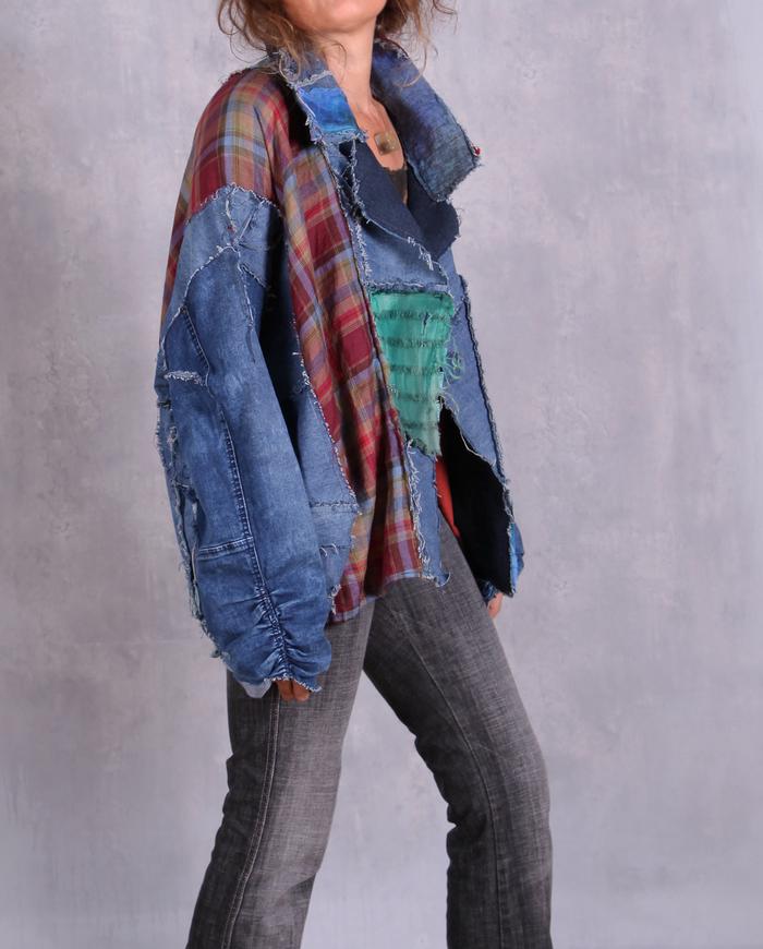 'more-than-one-trick cozy' oversized denim jacket