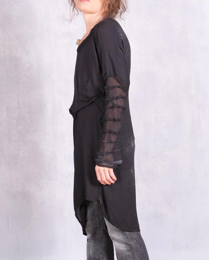 'night or day' avant-garde black dress-to-tunic