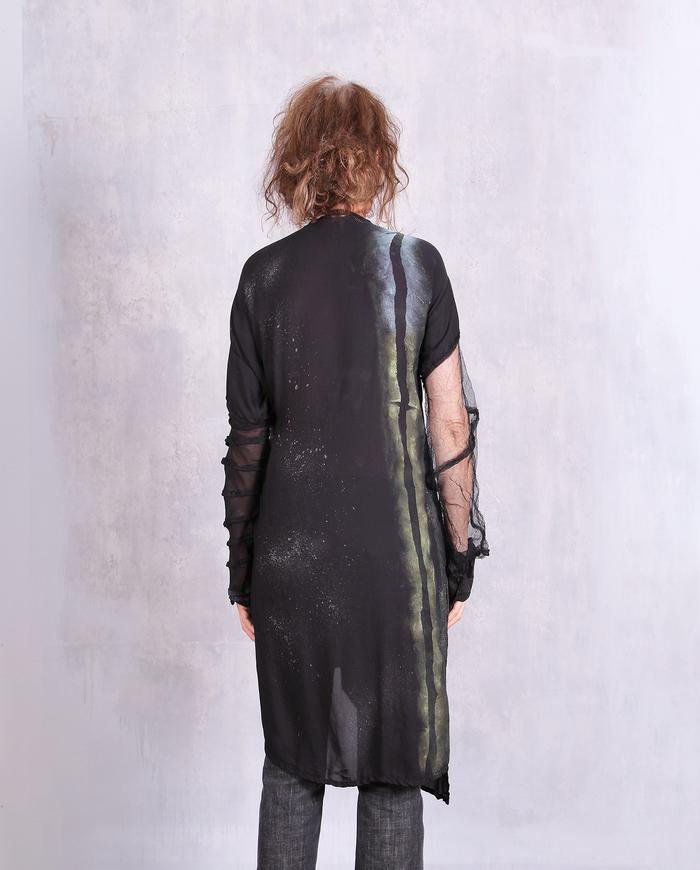 'night or day' avant-garde black dress-to-tunic