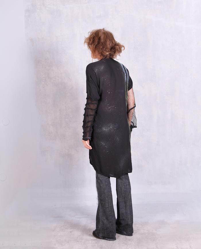 'night or day' avant-garde black dress-to-tunic