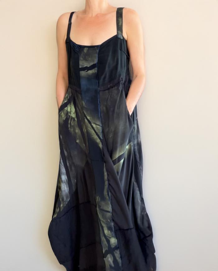 'when lightning strikes' billowy black sundress with coverup 