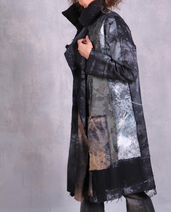 'modern pattern play' kaftan jacket