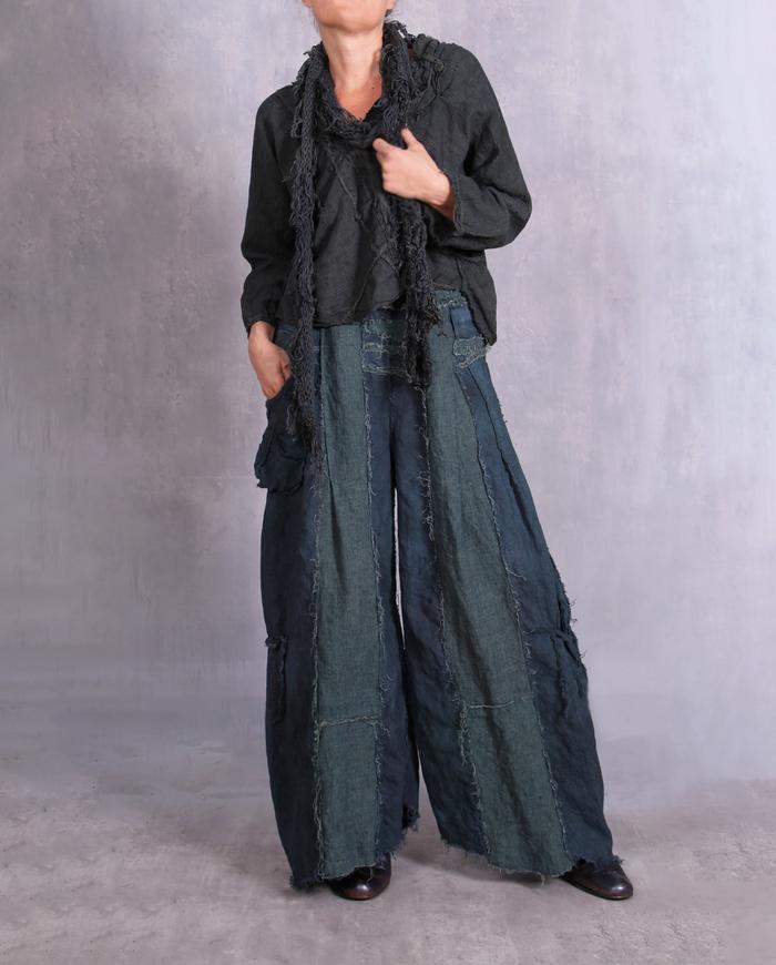 'forget-me-not' loose asymmetrical pants