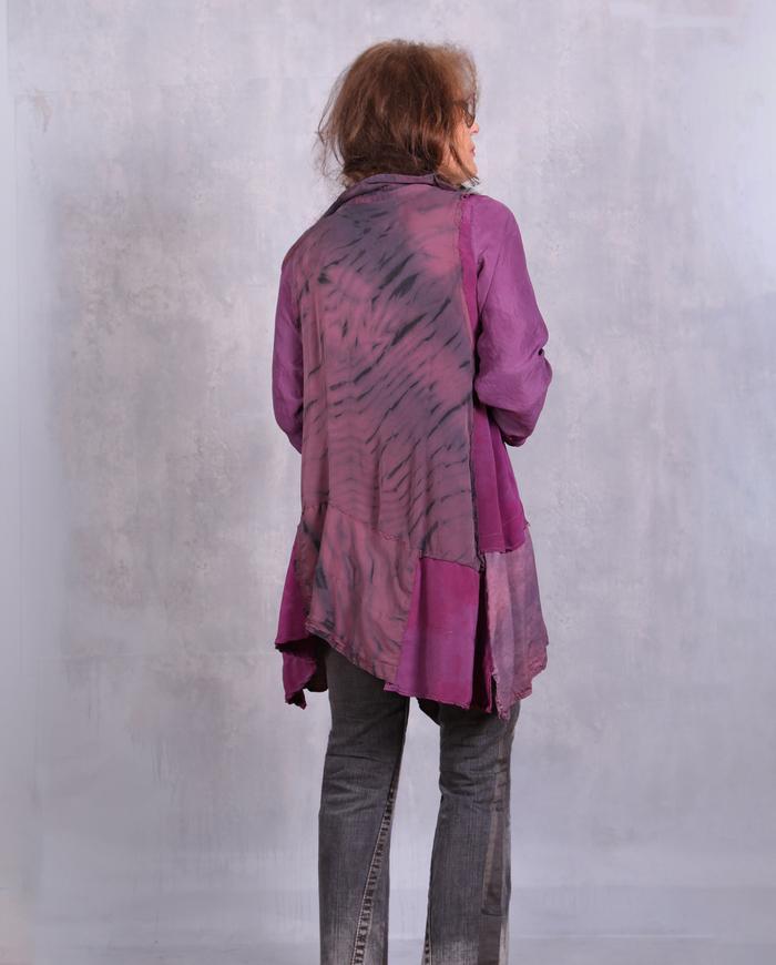 'a blooming orchid' detailed silk tunic