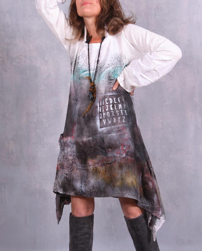 'the a-b-cs have it' asymmetrical tunic/dress