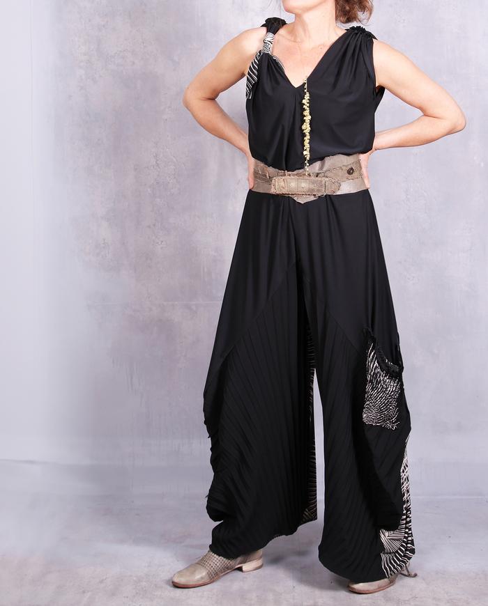 'bursts of elegant energy' stretchy one-size jumpsuit