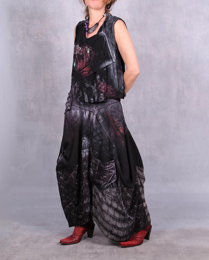 'Great wall of imagination' full maxi boho skirt