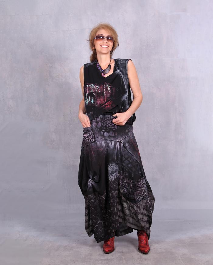 'Great wall of imagination' full maxi boho skirt