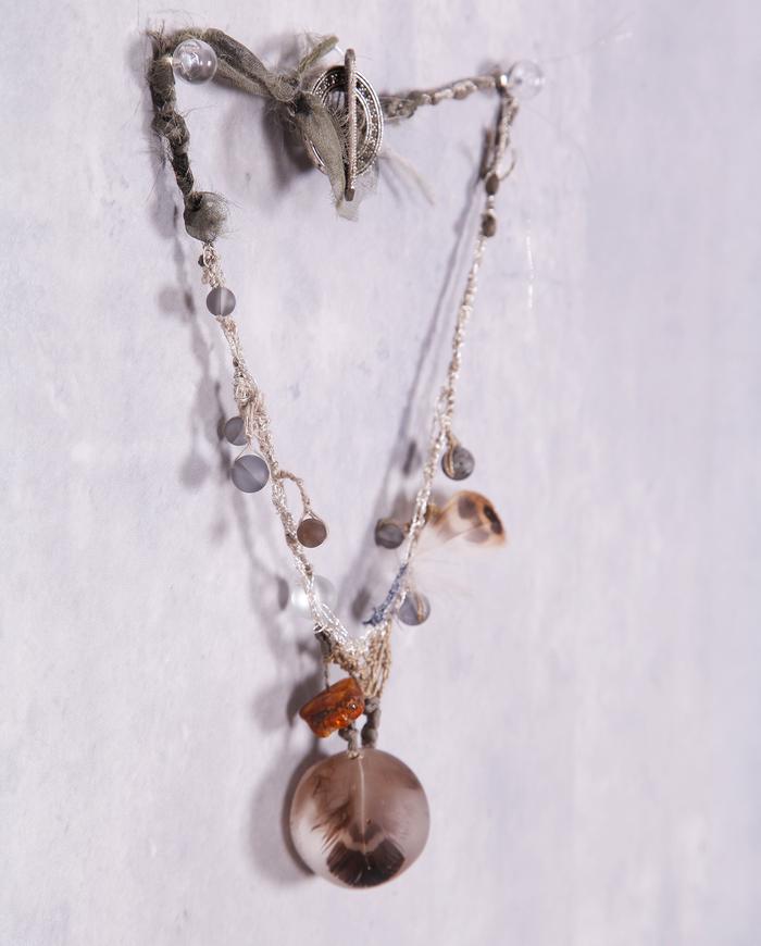 'allegorical dream-catcher' art necklace