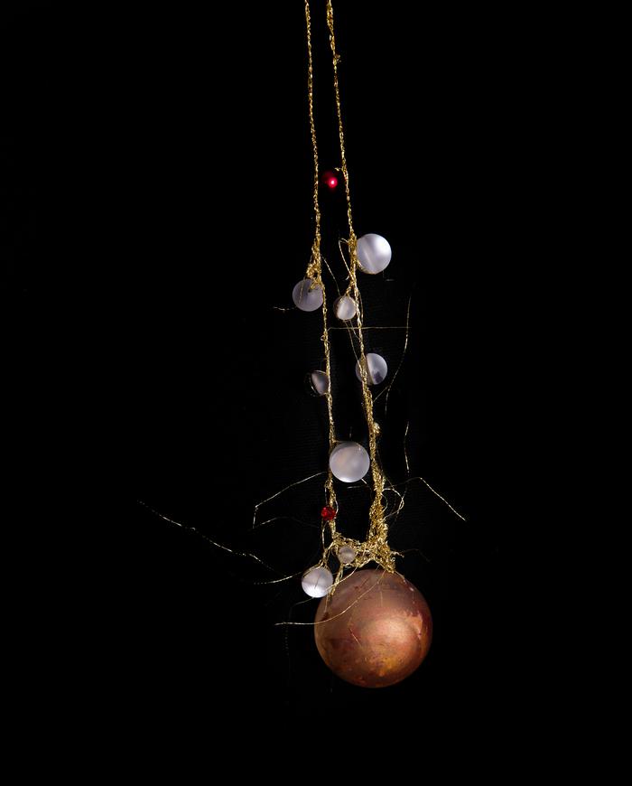 'copper moon and stars' art necklace