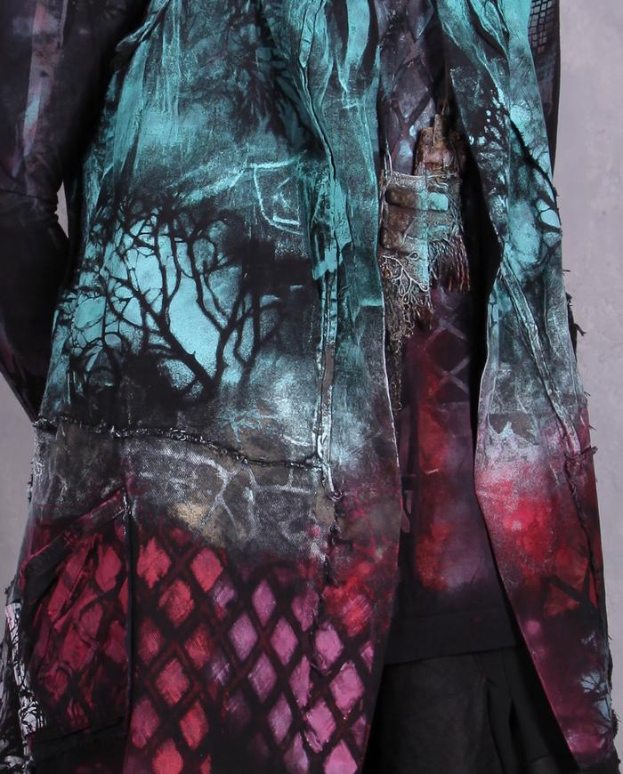 'wrapped in turquoise moonlight' hand-painted art vest