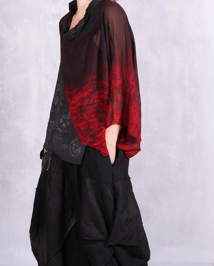 'timeless with a twist' kimono style one size asymmetrical top