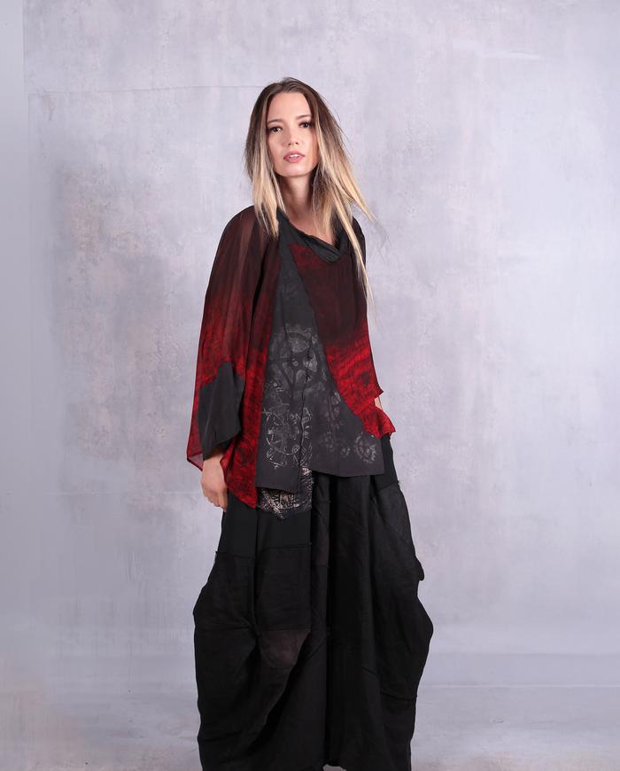 'timeless with a twist' kimono style one size asymmetrical top