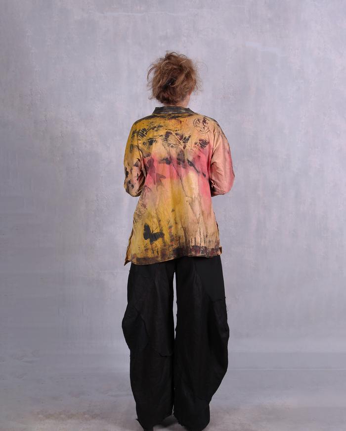 'under the bright sun' hand-painted top with pocket