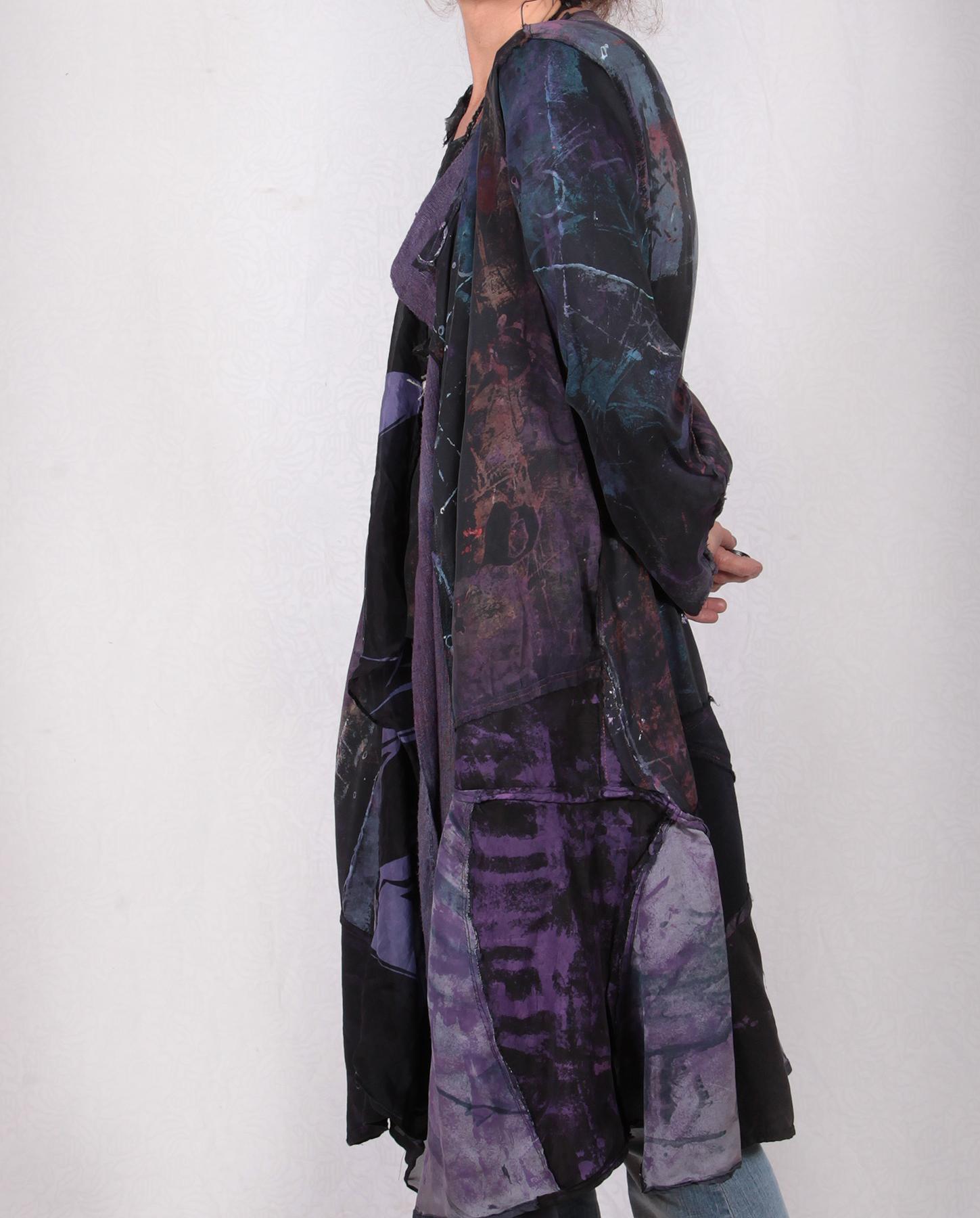 Art-to-Wear by Tatiana Palnitska - pieced mixed fabrics purple and ...