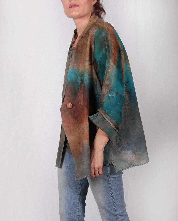 Art-to-Wear by Tatiana Palnitska - reversible silk and cotton hand ...